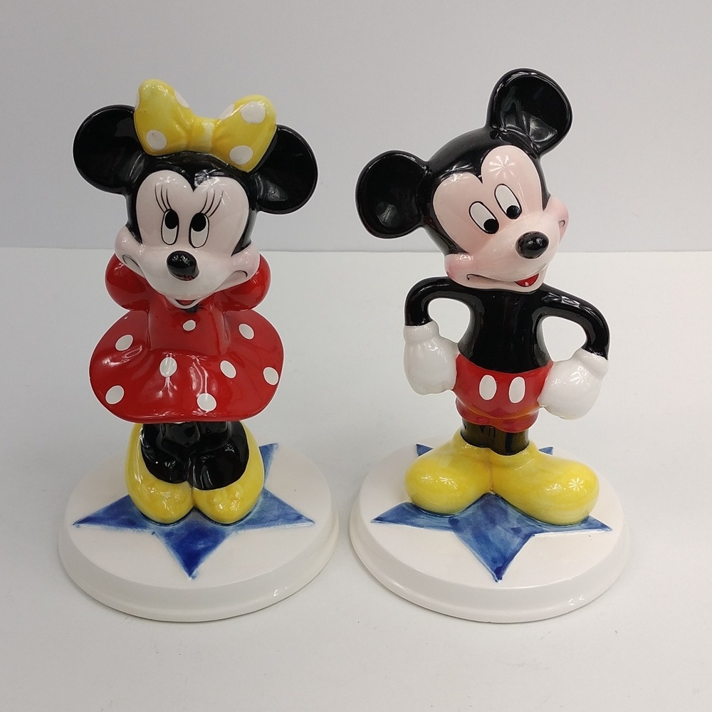 Disney Mickey and Minnie Mouse Schmid Vintage Figurines